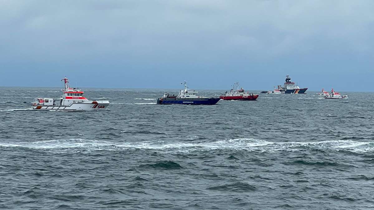 Nach Frachter-Kollision nahe Helgoland: Havariekommando geht vom Tod der vermissten Seeleute aus