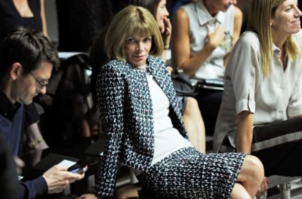 US-Vogue-Chefin Anna Wintour bei der Schau von Calvin Klein.