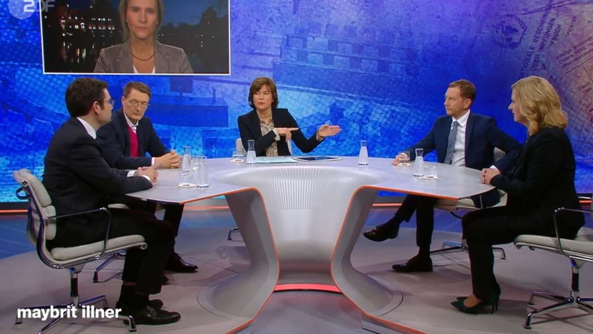  Der künftige Justizminister belehrt in der ZDF-Talkshow den sächsischen Ministerpräsidenten. Dem geht der Hut hoch, der Rest ist fast wie bei Loriot. 