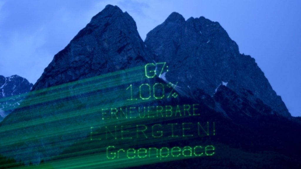 Greenpeace beim G7-Gipfel: Der Fels als Banner