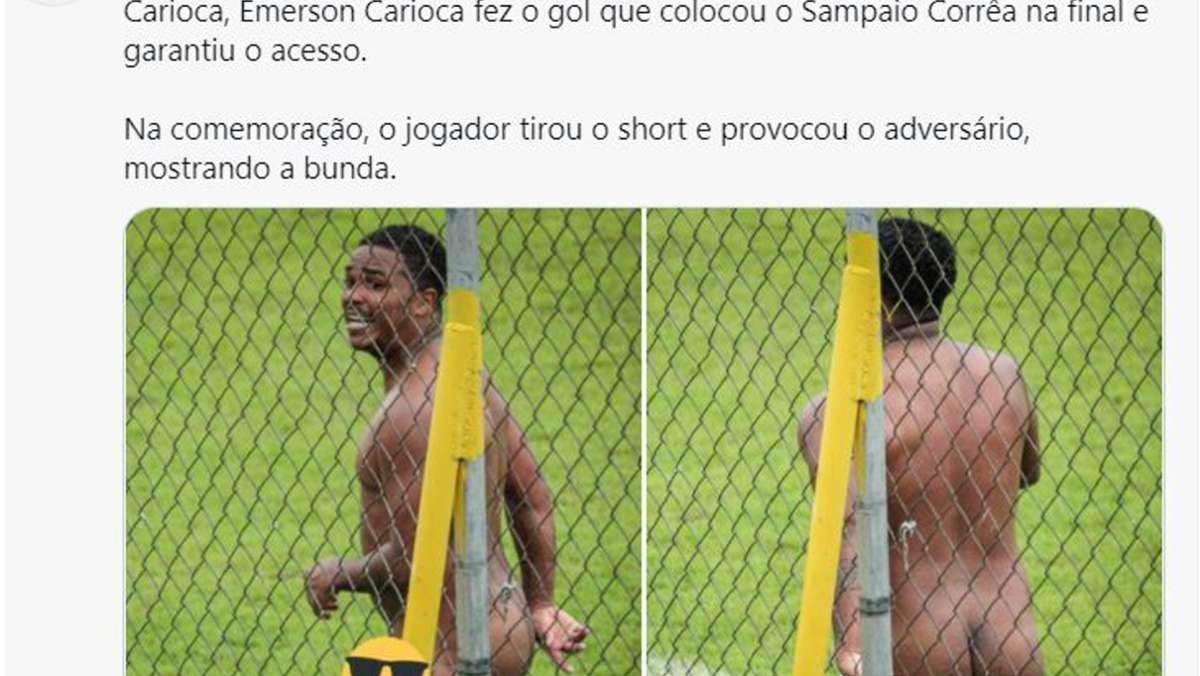 Filmreif: Die nackte (Tor-)Kanone: Brasilianischer Fußballer lässt beim Jubeln die Hose runter