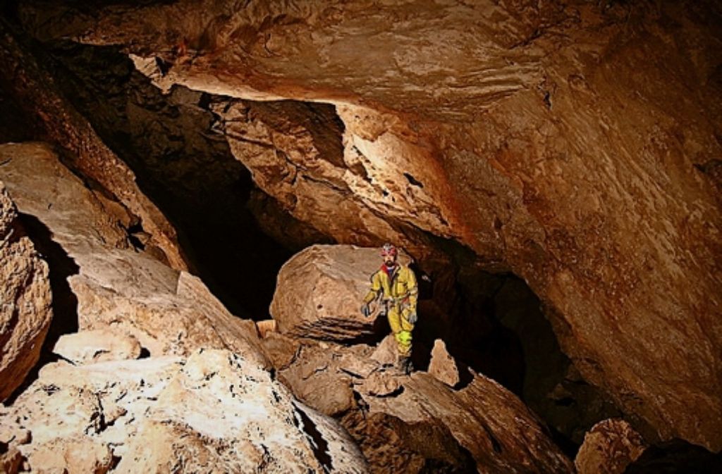 So sieht es in der Riesending-Höhle in der Tiefe von 900 Metern aus. Foto: lehmpfuhl
