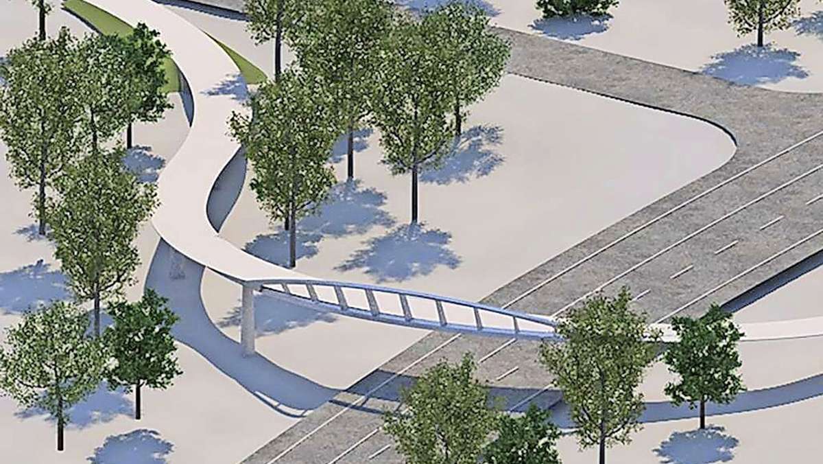 Radschnellweg über die Böblinger Panzerstraße: Kreis vergibt  Bau  der Radbrücke