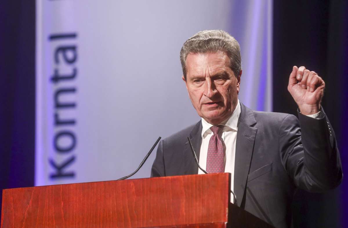 Der ehemalige EU-Kommissar Günther Oettinger hält die Festrede zum Vereinsjubiläum Foto: factum//Simon Granville