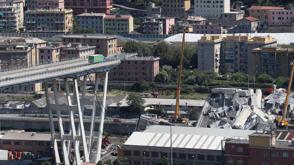 Genua: Noch bis zu 20 Vermisste nach Brückeneinsturz