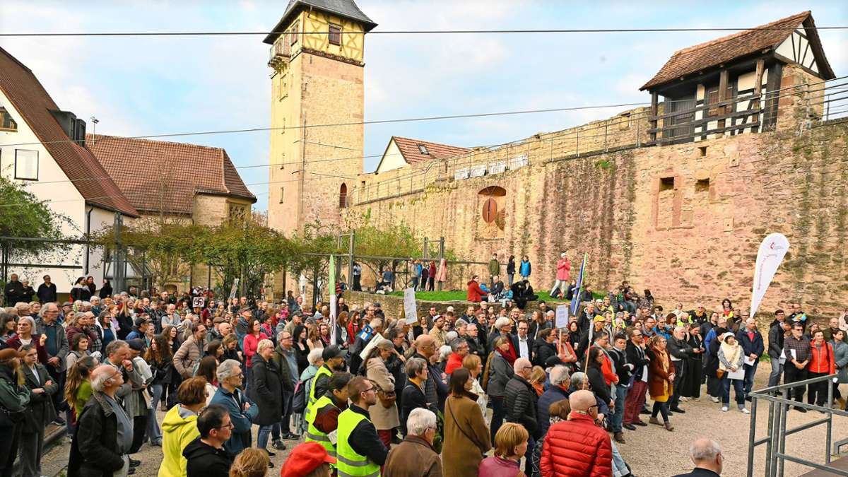 Demo in Marbach: Mehrere Hundert Marbacher bekennen sich zur Vielfalt
