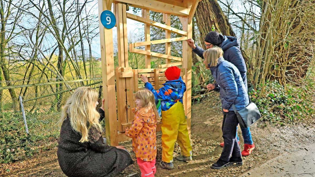 Naturerlebnispfad in Denkendorf: Die neue Kugelbahn ist ein Publikumsrenner