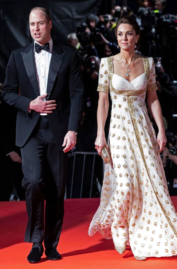 Herzogin Kate hatte sich für ein Kleid aus dem Hause Alexander McQueen entschieden, das sie vor acht Jahren bereits getragen hatte.