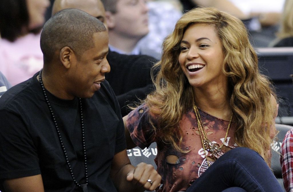 Junges Glück: Beyoncé und Jay-Z besuchen 2010 ein Spiel der NBA-Basketballliga in Newark.