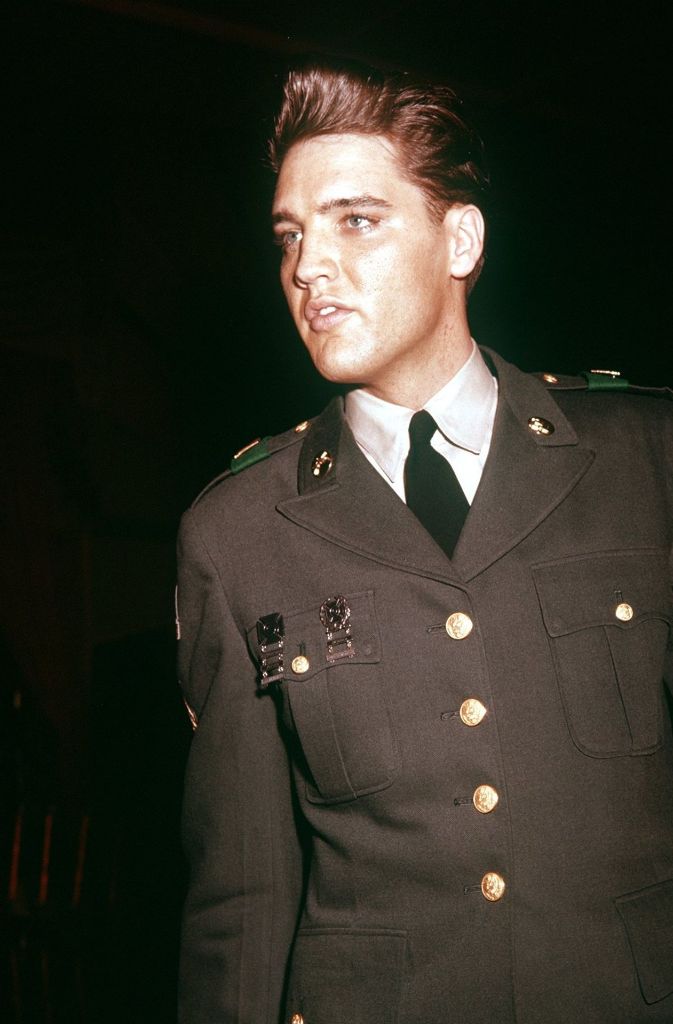 Elvis Presley als Soldat, aufgenommen in Friedberg im Jahr 1960.