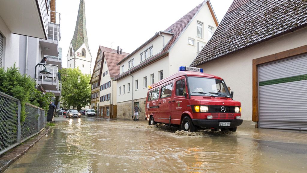 Unwetter: Überflutungen im Kreis Esslingen