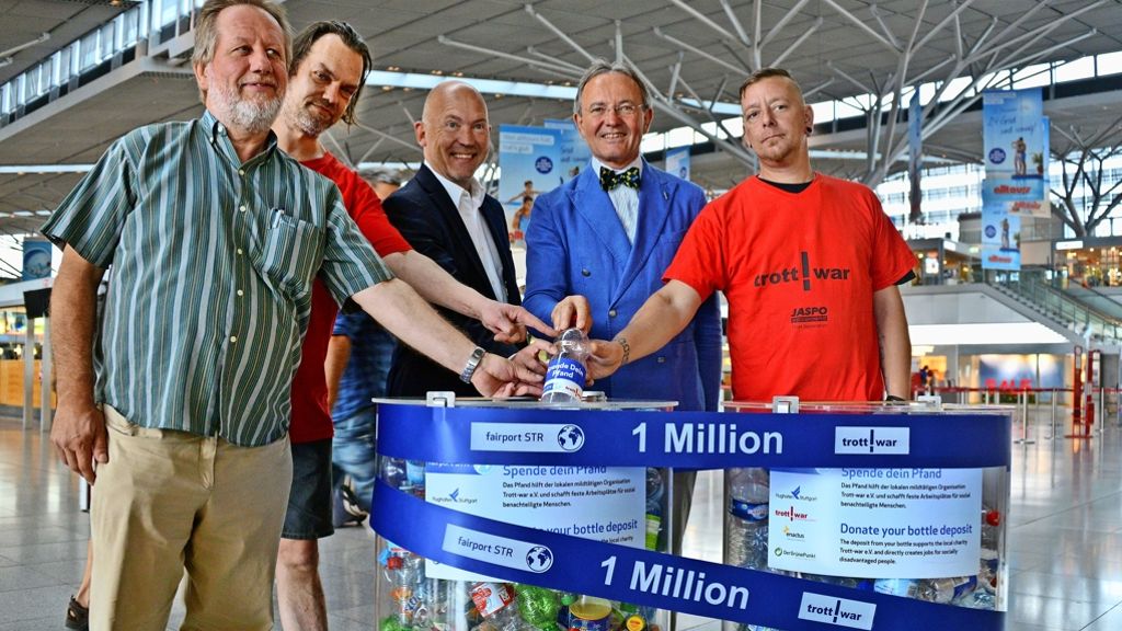 Projekt der Universität Hohenheim: Pfandflaschenmillionäre am Flughafen
