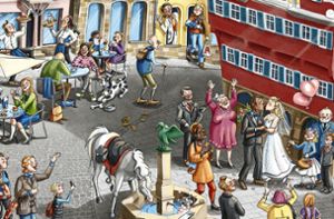 Wie die Esslinger Altstadt zum Wimmelbild wurde