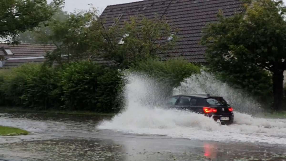 Starke Regenfälle: Heftige Unwetter toben in Teilen Bayerns