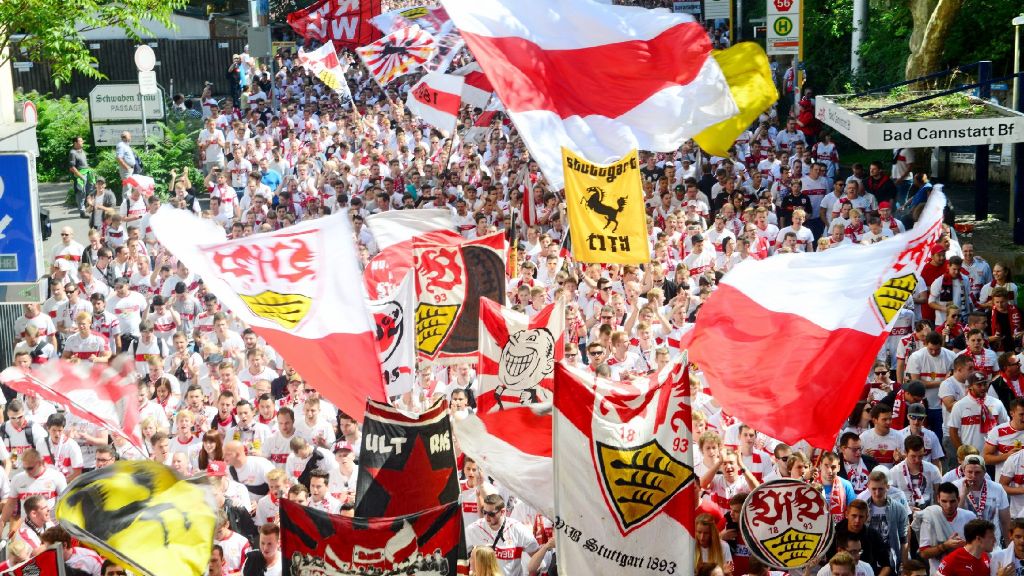 Karawane Cannstatt 2014: Zum ersten VfB-Heimspiel wird Cannstatt weiß-rot