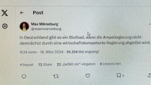 Politiker aus Stuttgart verwendet  Trump-Zitat: CDU-Abgeordneter Mörseburg spricht von „Blutbad“ bei Ampel-Regierung