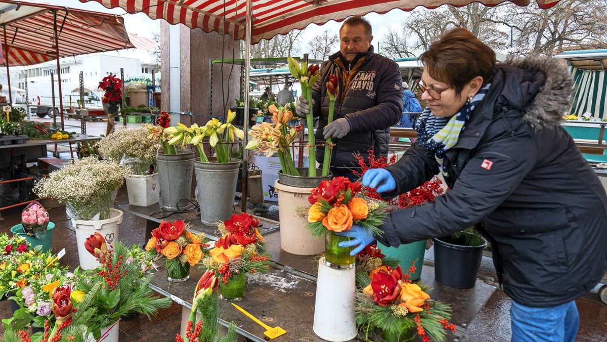 Markt in Ludwigsburg: Wehmütiger Abschied von der Blumenfrau