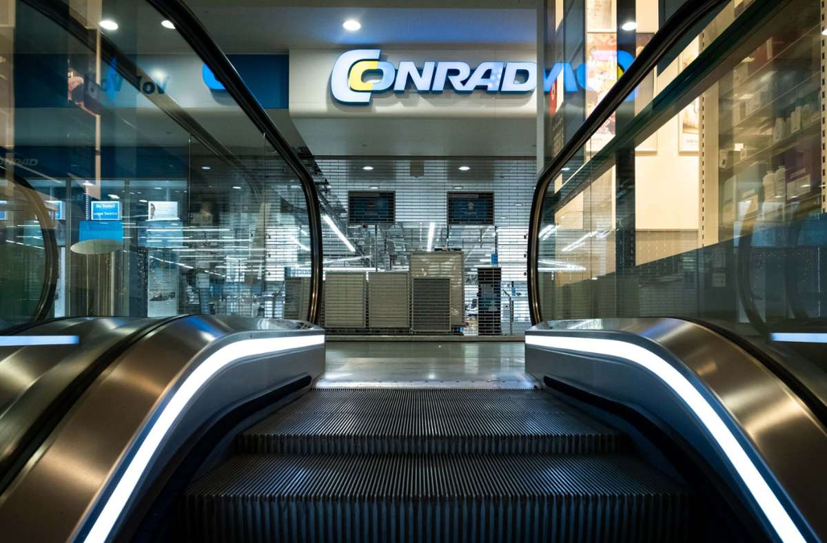 Bald bleibt der  Laden  von Conrad in Stuttgart für immer     geschlossen. Foto: Lichtgut/Achim Zweygarth/Achim Zweygarth
