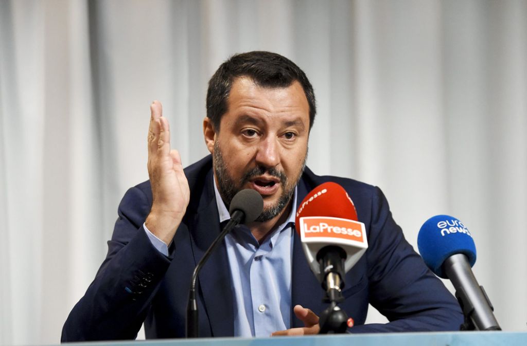 Italiens Innenminister und Lega-Chef Matteo Salvini beteuert, kein Geld aus Russland bekommen zu haben. Foto: AP