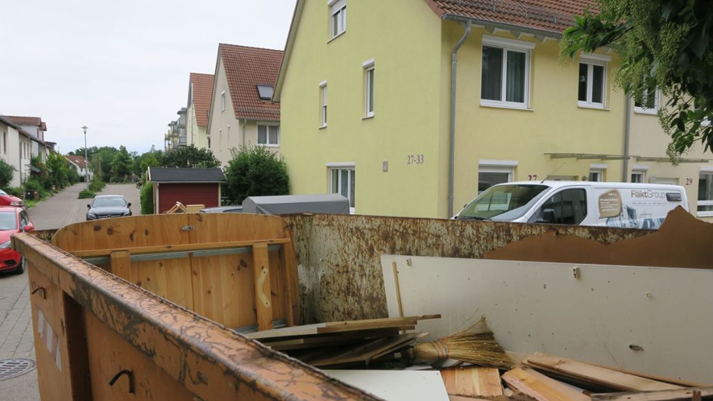 Unwetter in Filderstadt: Aufs  Wasser folgt das  Aufräumen