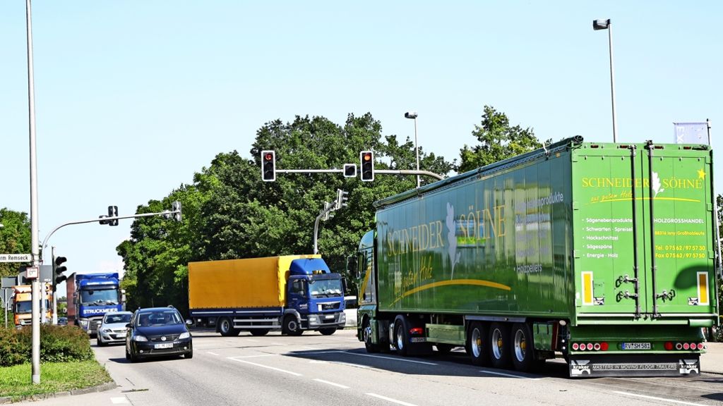 Remseck im Streit mit Fellbach: Verdruss über Lastwagen-Sperrung beim Nachbarn