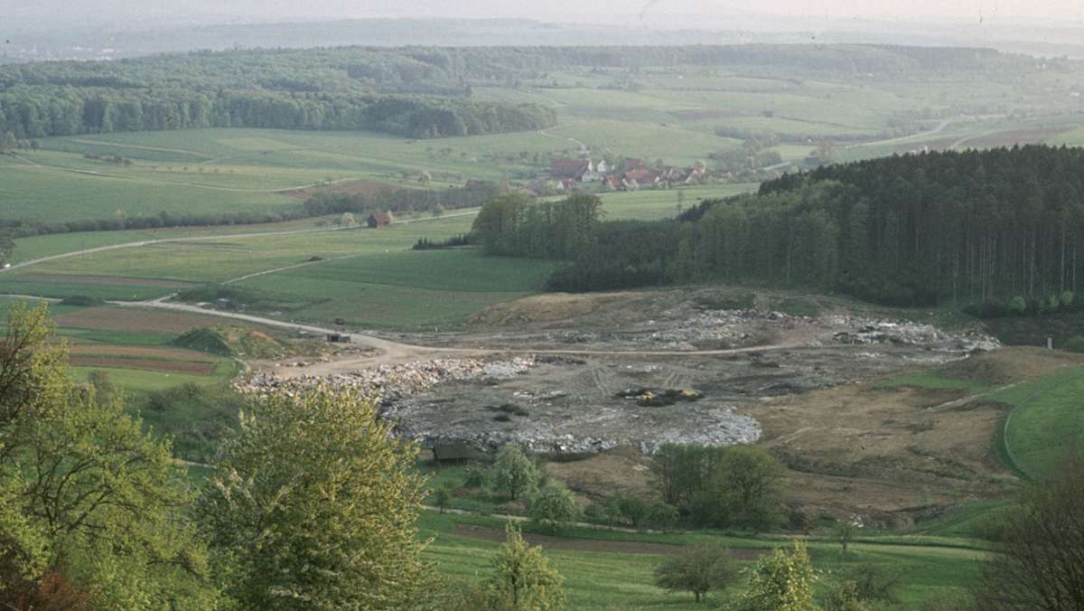 Die ehemalige Göppinger Mülldeponie: Vor 40 Jahren landete der gesamte Abfall in der Senke