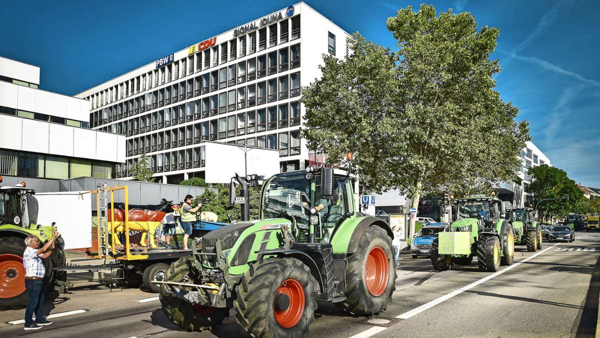 Demo von Milchbauern in Stuttgart: Der Kampf gegen Niedrigpreise geht weiter