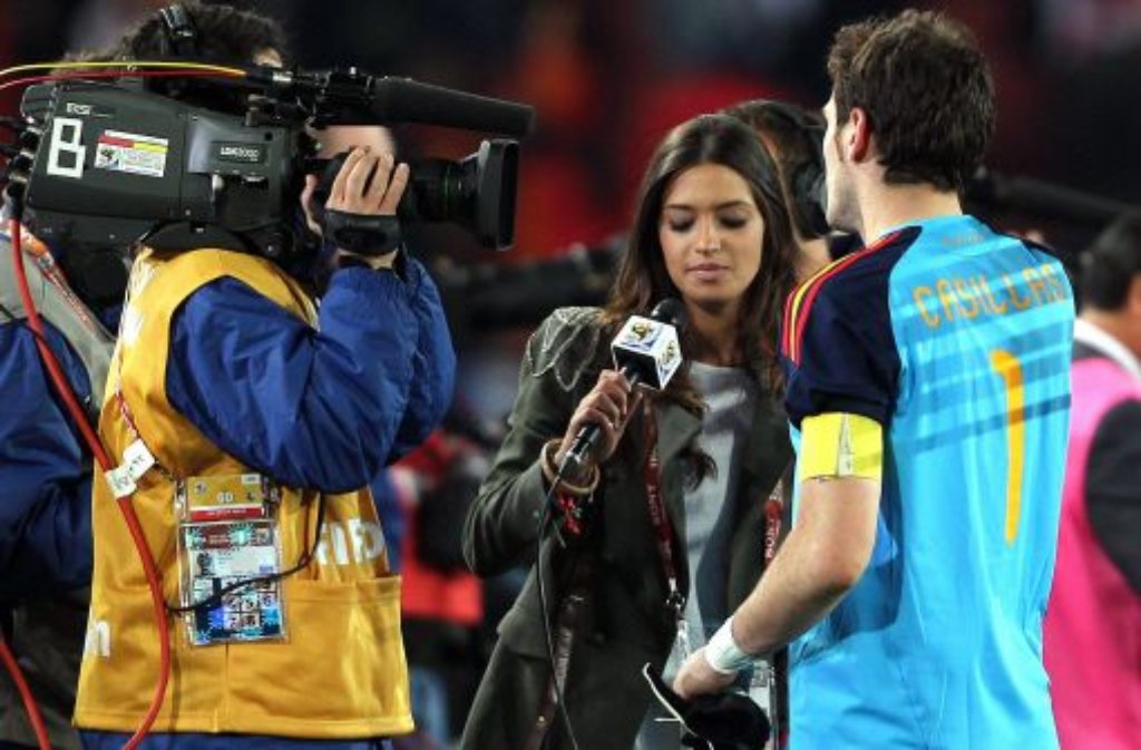 Sara Carbonero, die Verlobte von Spaniens Nationaltorwart Iker Casillas (Real Madrid).