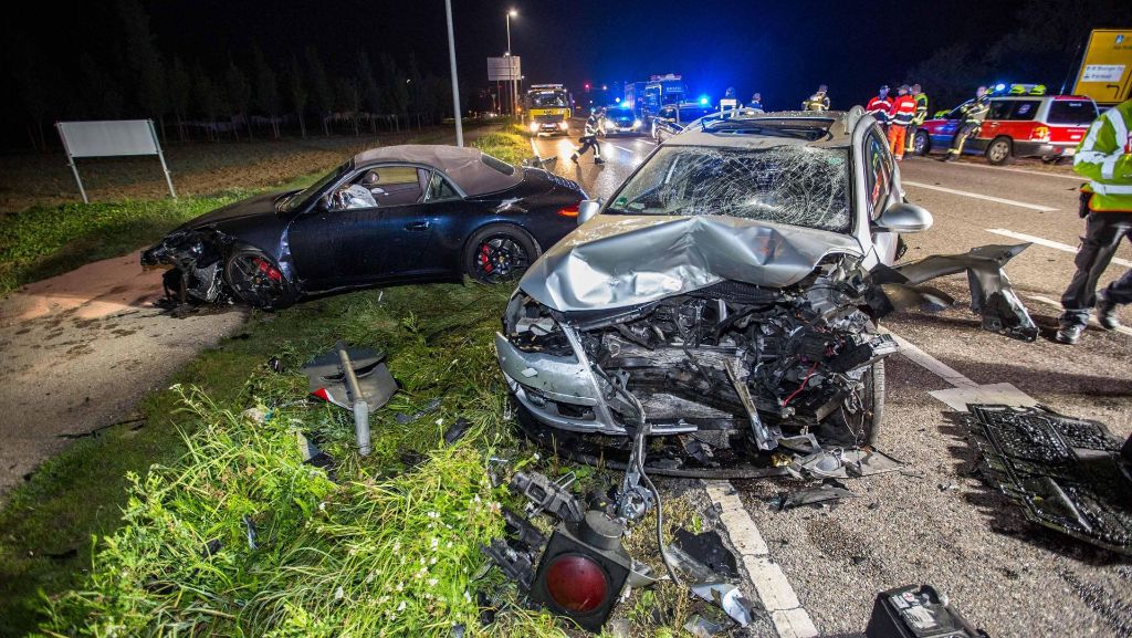 Unfall in Bietigheim-Bissingen: Auto fliegt 28 Meter durch die Luft