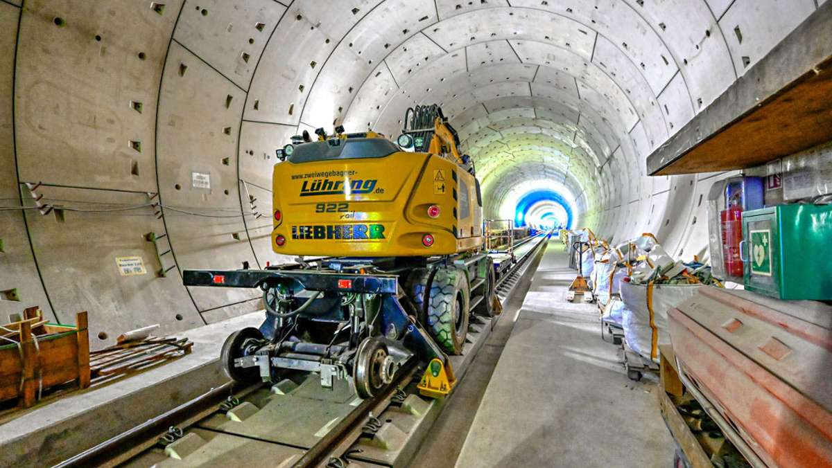 Tunnelbau bei Stuttgart 21: Einen Blick in den Fildertunnel werfen