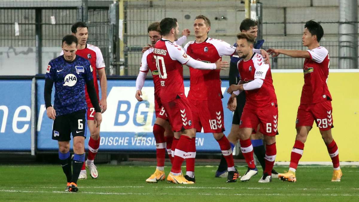 SC Freiburg gegen Hertha BSC : Streich-Team bestraft trostlose Berliner – dritter Sieg in Serie