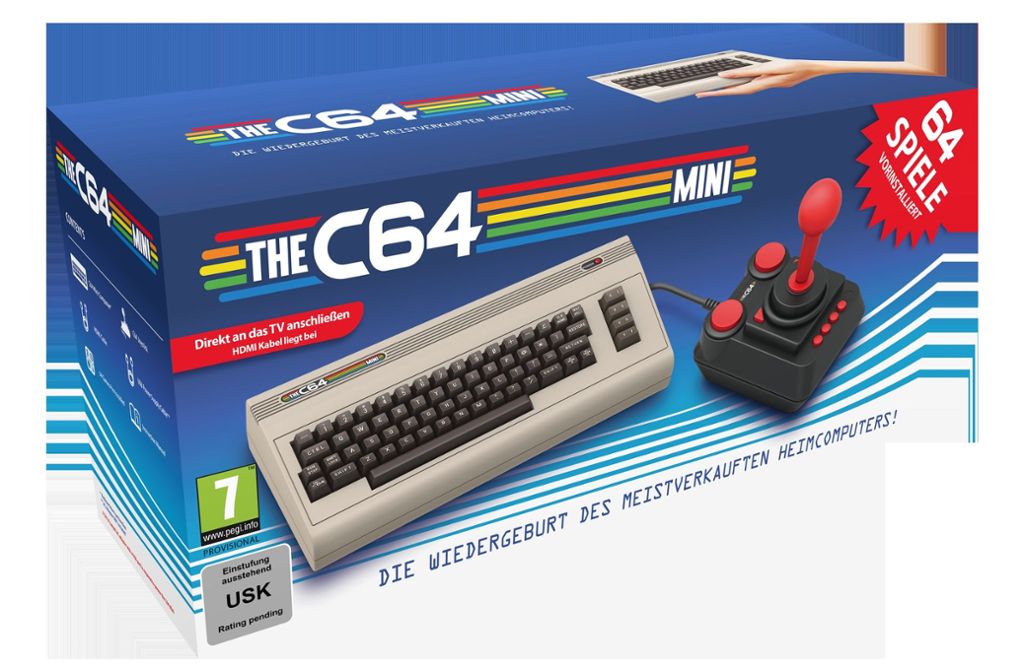 Am Brotkasten-Design hat sich bei der Neuauflage des C64 nichts geändert. Aber die Tasten sind nur Fake. Wer mit dem „The C64 Mini“ tippen will, muss eine Tastatur per USB anschließen.