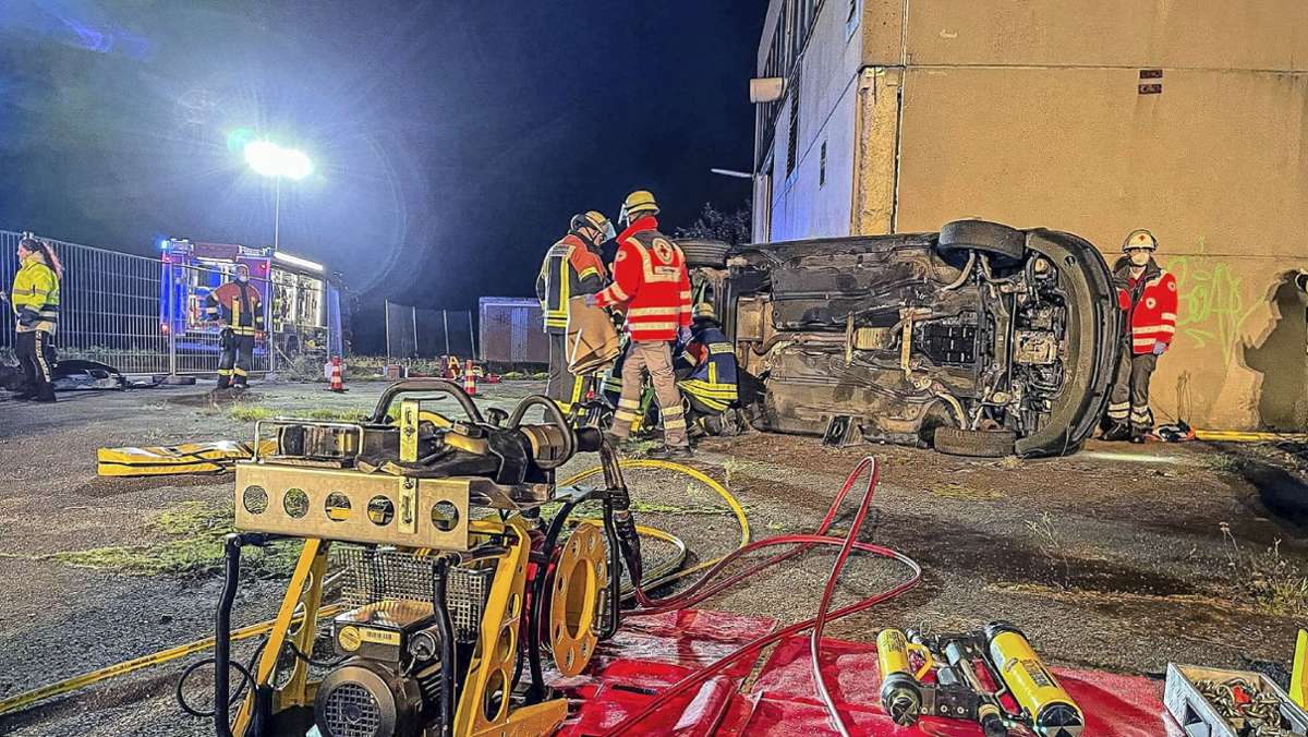 Übungseinsatz in Gärtringen: Feuerwehr probt den Ernstfall