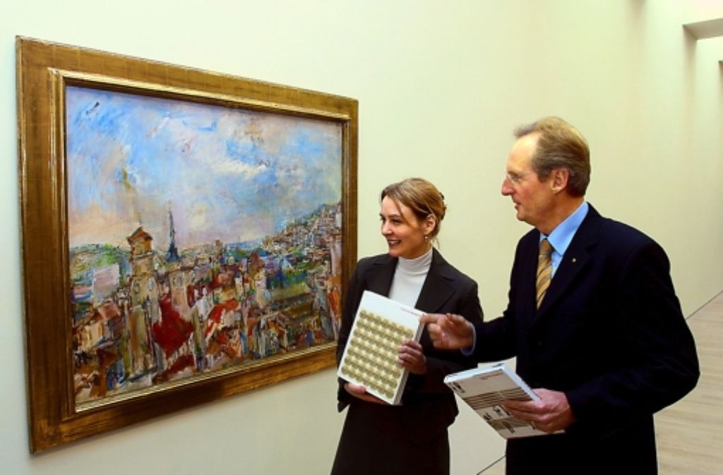 Wolfgang Schuster mit Marion Ackermann, der ersten Leiterin des neu geschaffenen Kunstmuseums am Schlossplatz. Foto: Achim Zweygarth
