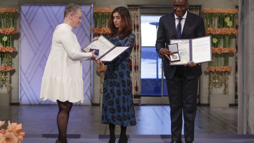 Geflüchtete Jesidin und kongolesischer Arzt: Nadia Murad und Denis Mukwege nehmen Friedensnobelpreis entgegegen