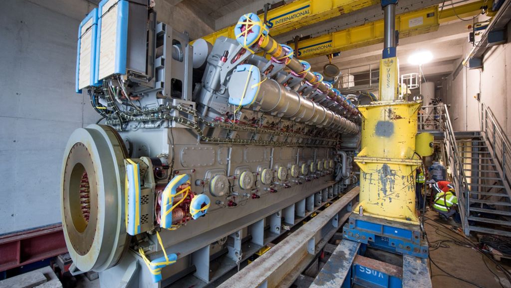 Neues Kraftwerk in Gaisburg: 110 Tonnen schwere Motoren mit 20 Zylindern