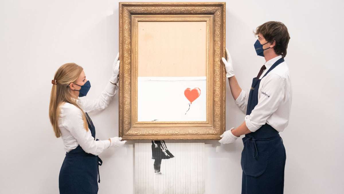 Auktion bei Sotheby’s in London: Banksys Schredder-Werk für 16 Millionen Pfund versteigert