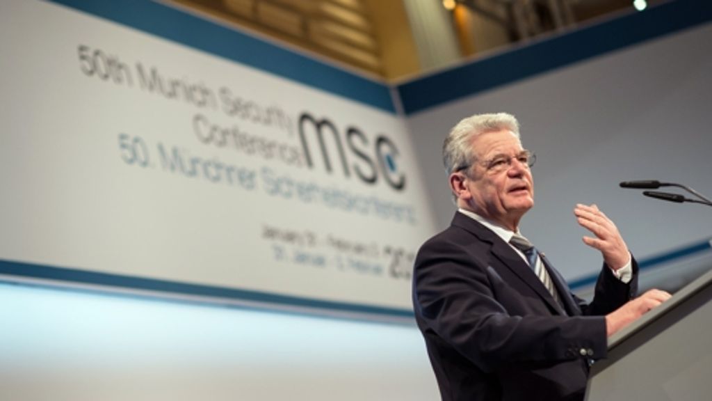 Sicherheitskonferenz: Gauck will aktivere Rolle Berlins