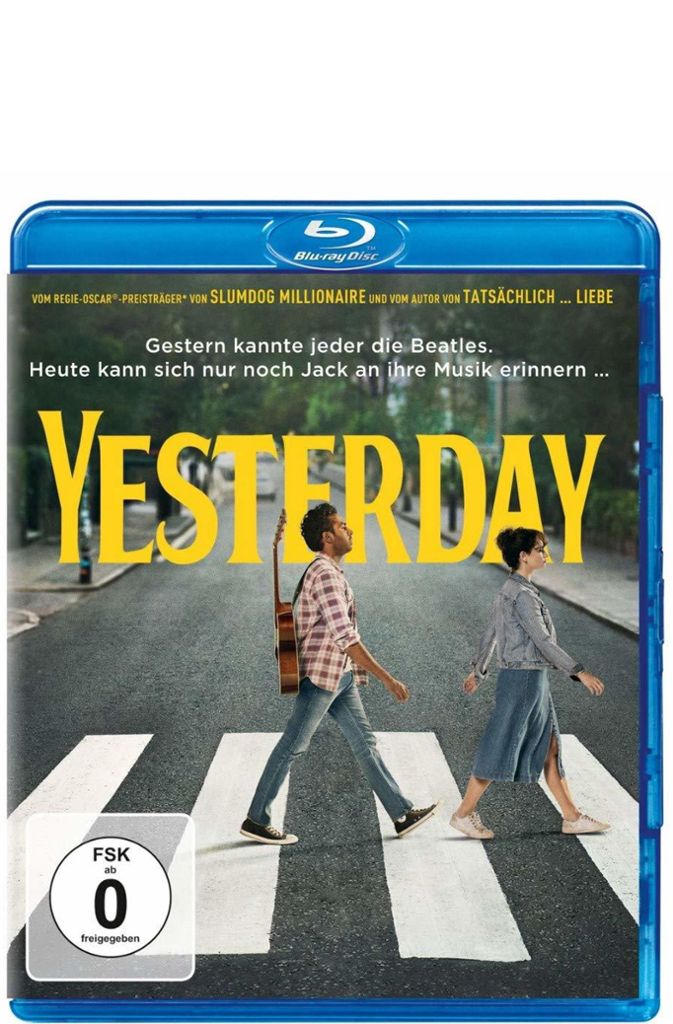 Mitten ins Herz: Yesterday. Regie: Danny Boyle. Universal DVD/Blu-ray. 116 Minuten. 13/16 Euro. Stellen Sie sich vor, die Beatles hätte es nie gegeben, und ein erfolgloser Musiker wird mit deren Hits größer als Ed Sheeran. Britisches Wohlfühlkino.(gun)