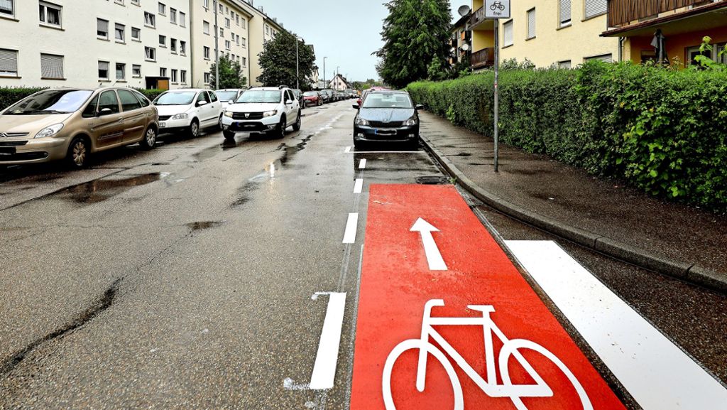 Verkehr in Ludwigsburg: Warum es in Ludwigsburg jetzt Mini-Radwege gibt