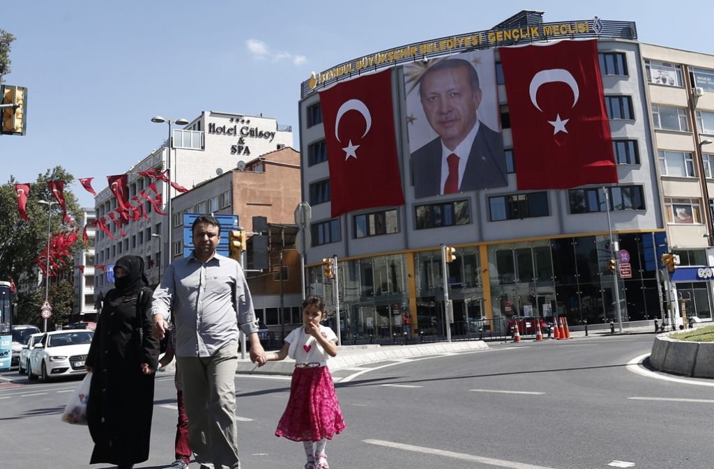 Die Sunniten stehen zu Präsident Erdogan. Foto: EPA
