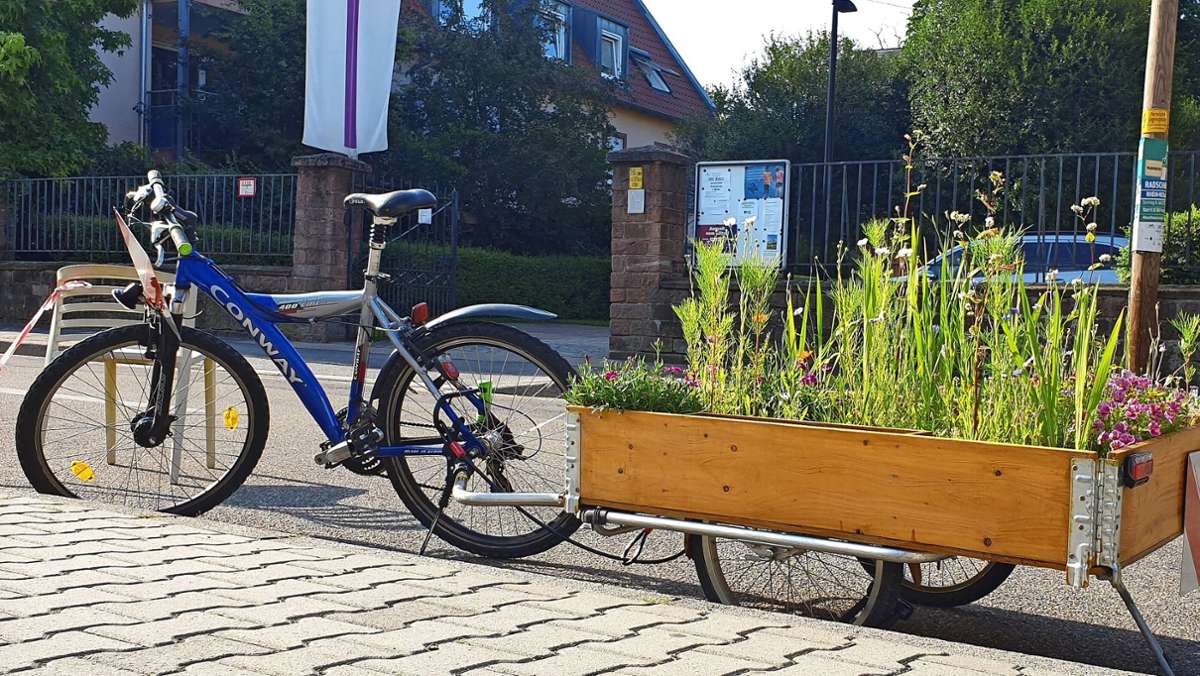 Mit dem Beetmobil durch Mannheim: Der Kampfradler mit Schwäche für Blumen