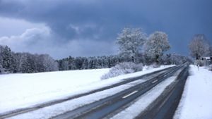 Schnee in Süddeutschland: Bis zu zehn Zentimetern gemessen