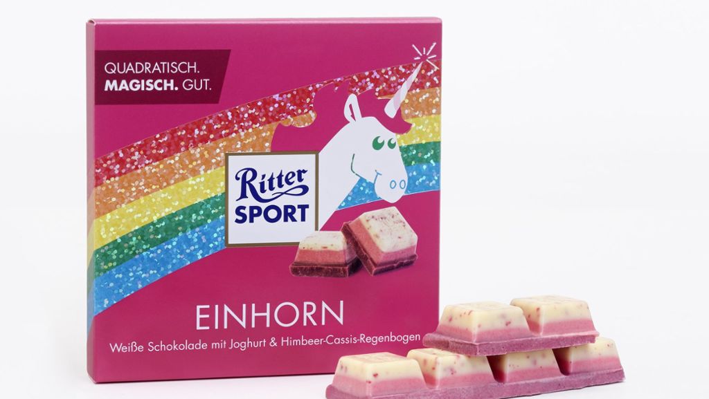 Ritter-Sport Einhorn-Schokolade: #glittersport soll Kindern zugute kommen