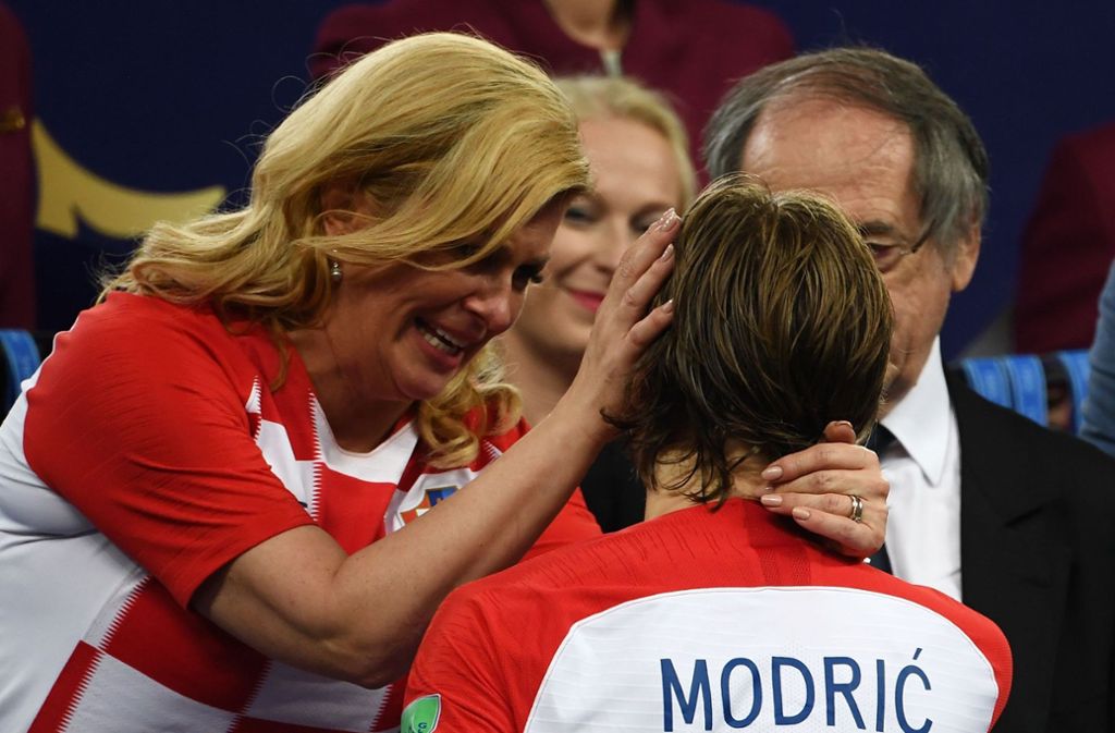 ... Luka Modric und freute sich über den Erfolg der kroatischen Nationalmannschaft während der Weltmeisterschaft in Russland.