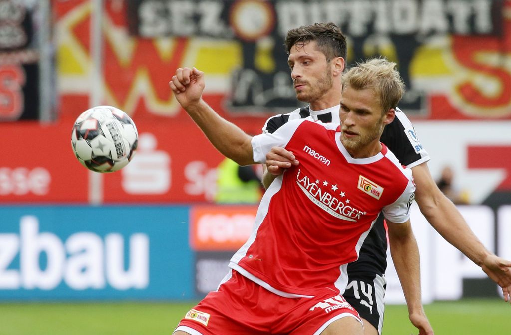 Beim 1. FC Union Berlin ist Sebastian Andersson (vorne) der erfolgreichste Stürmer der Saison. Der Schwede erzielte 13 Treffer.