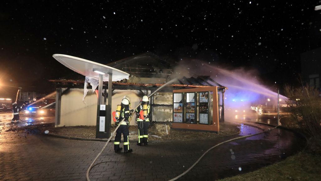 Feuer bei McDonald’s in Laupheim: Polizei geht von Brandstiftung aus