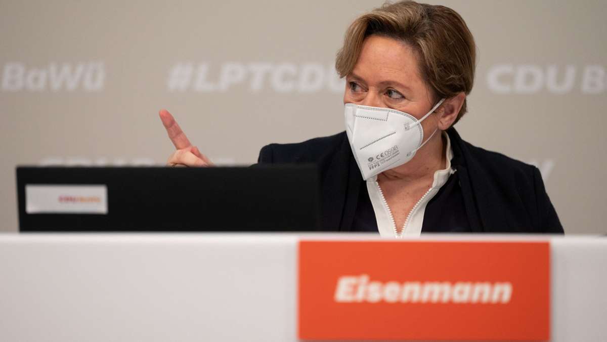 Landesparteitag der CDU: Susanne Eisenmann rügt in Rede  Opposition