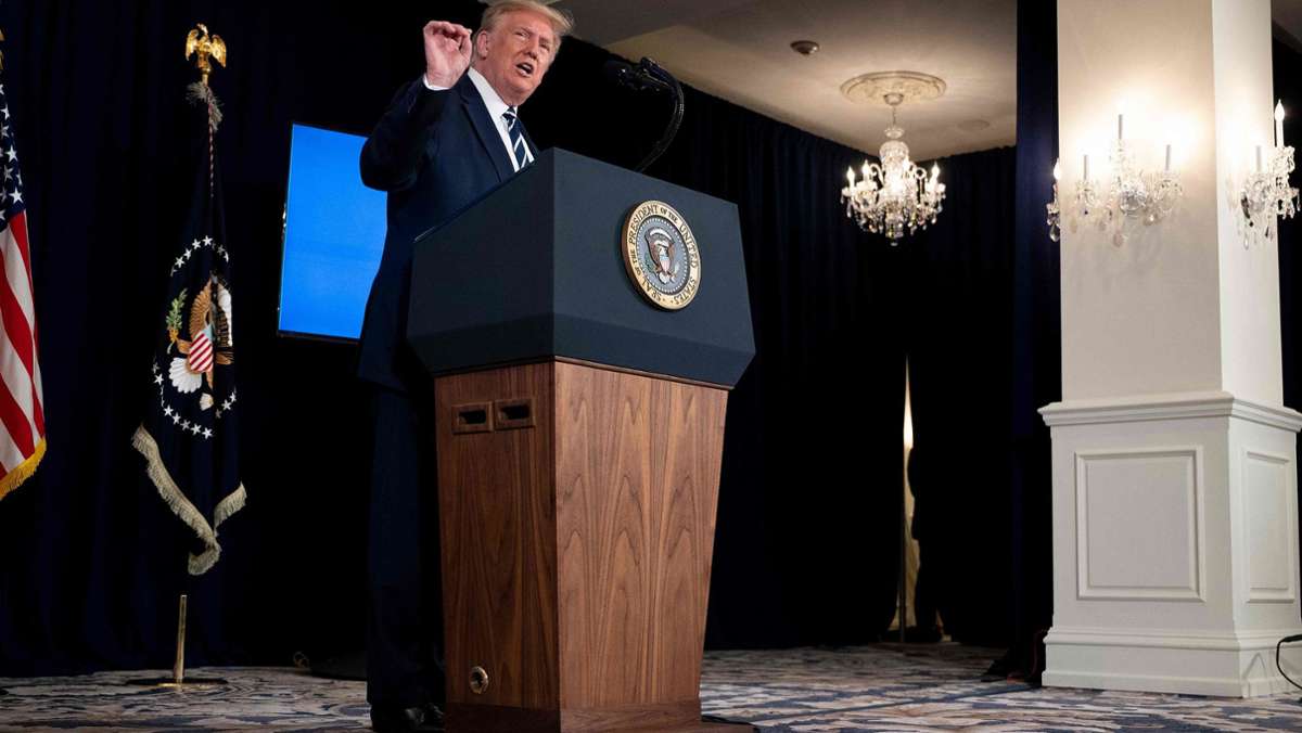 Coronavirus in den USA: Donald Trump verteidigt bei Pressekonferenz Gäste ohne Maske