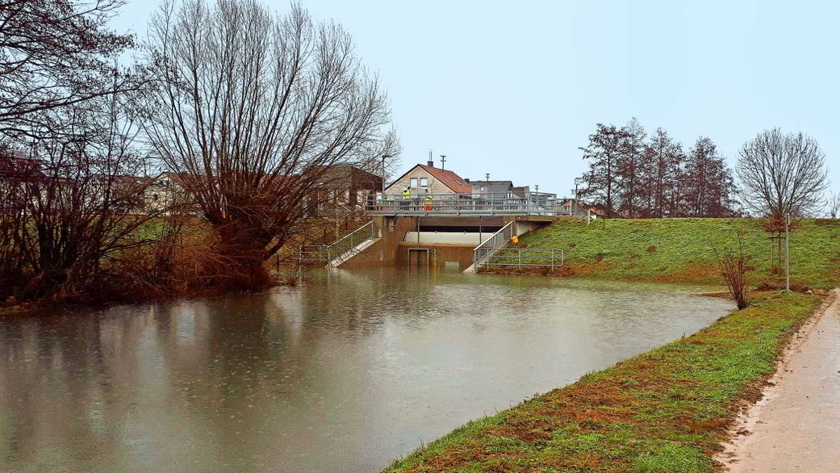 Hochwasserschutz in Filderstadt: Das Rückhaltebecken besteht den Praxistest
